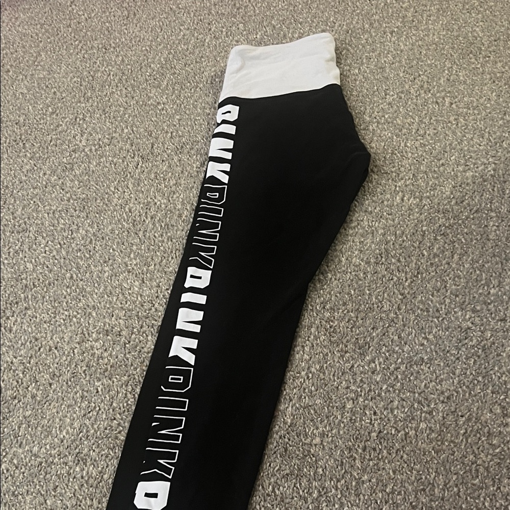 PINK Victoria's Secret Black and White Leggings